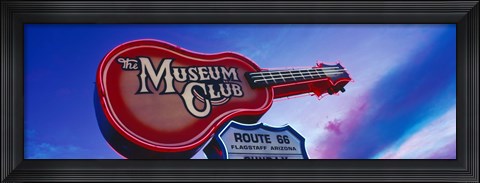 Framed Low angle view of Museum Club sign, Route 66, Flagstaff, Arizona, USA Print
