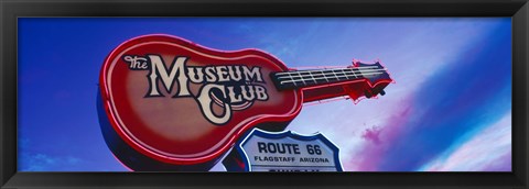 Framed Low angle view of Museum Club sign, Route 66, Flagstaff, Arizona, USA Print