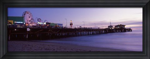 Framed Santa Monica Pier Ferris Wheel, Santa Monica, California Print