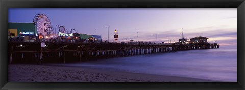 Framed Santa Monica Pier Ferris Wheel, Santa Monica, California Print