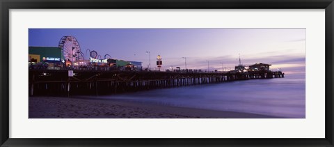 Framed Santa Monica Pier Ferris Wheel, Santa Monica, California Print