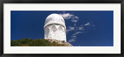 Framed Observatory on a hill, Kitt Peak National Observatory, Arizona Print