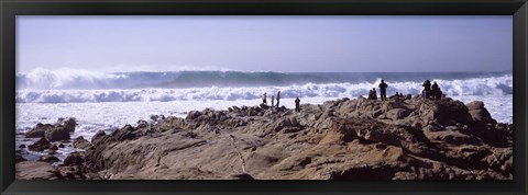 Framed Waves in the sea, Carmel, Monterey County, California, USA Print