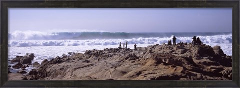 Framed Waves in the sea, Carmel, Monterey County, California, USA Print