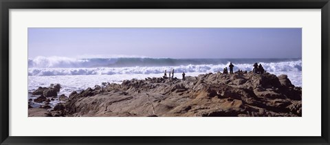 Framed Waves in the sea, Carmel, Monterey County, California, USA Print