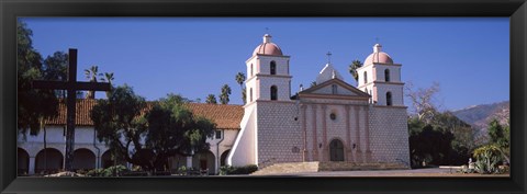 Framed Facade of a mission, Mission Santa Barbara, Santa Barbara, California, USA Print