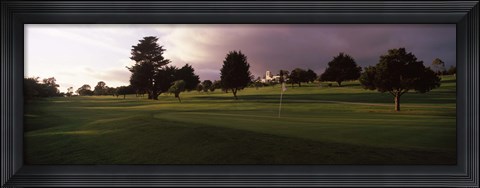 Framed Trees in a golf course, Montecito Country Club, Santa Barbara, California, USA Print