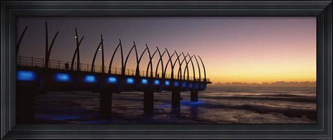 Framed New pier constructed on beach front, Umhlanga, Durban, KwaZulu-Natal, South Africa Print