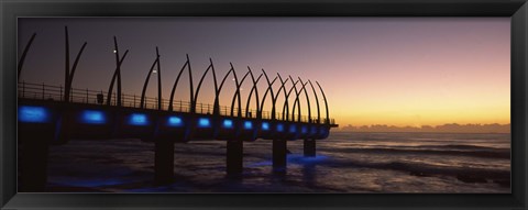 Framed New pier constructed on beach front, Umhlanga, Durban, KwaZulu-Natal, South Africa Print