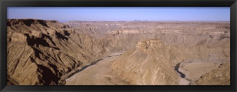 Framed Oxbow bend in a canyon, Fish River Canyon, Namibia Print