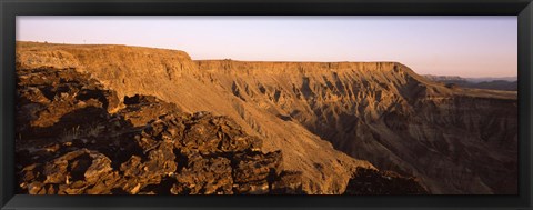 Framed Cliffs at sunset, Fish River Canyon, Namibia Print