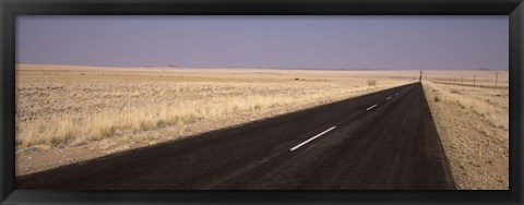 Framed Road passing through a landscape, Sperrgebiet, Namib Desert, Namibia Print