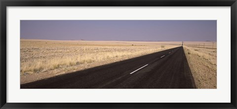 Framed Road passing through a landscape, Sperrgebiet, Namib Desert, Namibia Print