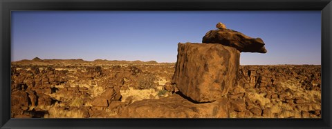 Framed Rocks at Devil&#39;s Playground, Namibia Print