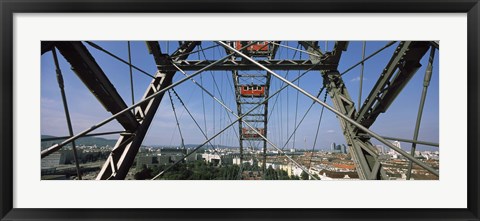 Framed Ferris wheel frame, Prater Park, Vienna, Austria Print