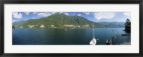 Framed Sailboat in a lake, Lake Como, Como, Lombardy, Italy Print