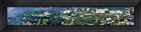 Framed Town on a hill, Ravello, Amalfi Coast, Campania, Italy Print