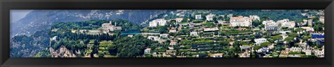 Framed Town on a hill, Ravello, Amalfi Coast, Campania, Italy Print