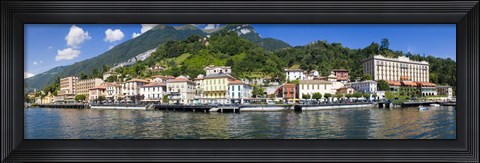 Framed Town at the waterfront, Tremezzo, Lake Como, Como, Lombardy, Italy Print