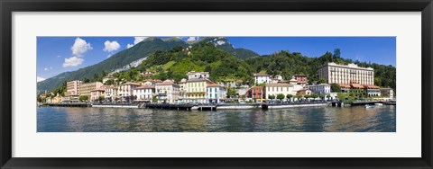 Framed Town at the waterfront, Tremezzo, Lake Como, Como, Lombardy, Italy Print