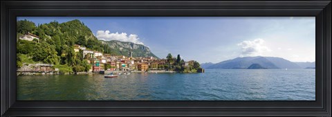 Framed Town at the lakeside, Lake Como, Como, Lombardy, Italy Print