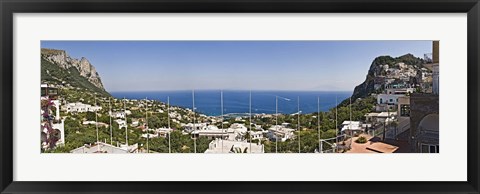 Framed Town at the waterfront, Marina Grande, Capri, Campania, Italy Print