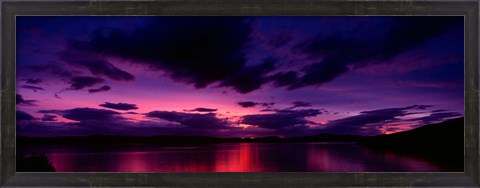 Framed Sunset over an island viewed from Applecross Peninsula, Isle of Skye, Inner Hebrides, Hebrides, Scotland Print