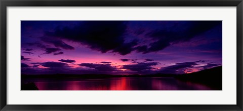 Framed Sunset over an island viewed from Applecross Peninsula, Isle of Skye, Inner Hebrides, Hebrides, Scotland Print