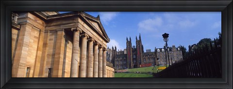 Framed Art museum with Free Church Of Scotland in the background, National Gallery Of Scotland, The Mound, Edinburgh, Scotland Print