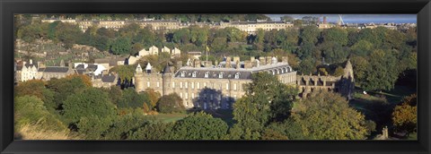 Framed High angle view of a palace, Holyrood Palace, Edinburgh, Scotland Print