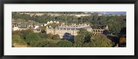 Framed High angle view of a palace, Holyrood Palace, Edinburgh, Scotland Print