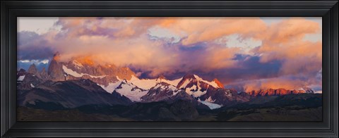 Framed Purple Clouds Over Monte Fitz Roy, Argentina Print