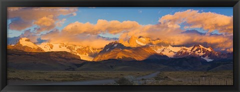 Framed Golden Clouds Over Monte Fitz Roy, Argentina Print