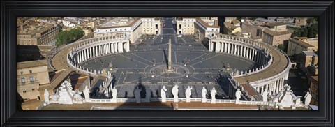 Framed High angle view of a town square, St. Peter&#39;s Square, Vatican city, Rome, Lazio, Italy Print