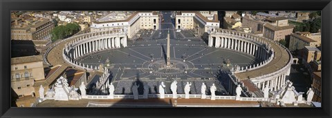 Framed High angle view of a town square, St. Peter&#39;s Square, Vatican city, Rome, Lazio, Italy Print