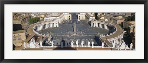 Framed High angle view of a town square, St. Peter&#39;s Square, Vatican city, Rome, Lazio, Italy Print