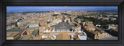 Framed Overview of the historic centre of Rome and St. Peter&#39;s Square, Vatican City, Rome, Lazio, Italy Print