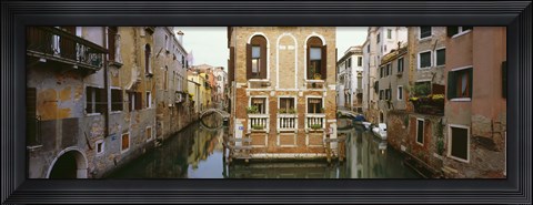 Framed Buildings along a canal, Grand Canal, Venice, Veneto, Italy Print