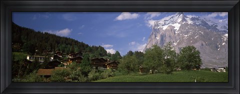 Framed Mt Wetterhorn, Grindelwald, Bernese Oberland, Berne Canton, Switzerland Print