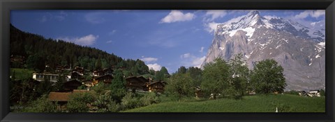 Framed Mt Wetterhorn, Grindelwald, Bernese Oberland, Berne Canton, Switzerland Print
