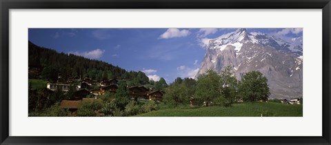 Framed Mt Wetterhorn, Grindelwald, Bernese Oberland, Berne Canton, Switzerland Print