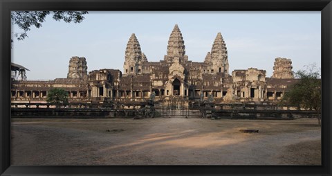 Framed Facade of a temple, Angkor Wat, Angkor, Siem Reap, Cambodia Print