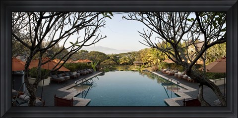 Framed Infinity pool in a hotel, Four Seasons Resort, Chiang Mai, Chiang Mai Province, Thailand Print