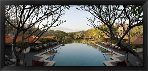 Framed Infinity pool in a hotel, Four Seasons Resort, Chiang Mai, Chiang Mai Province, Thailand Print