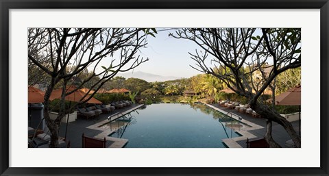 Framed Infinity pool in a hotel, Four Seasons Resort, Chiang Mai, Chiang Mai Province, Thailand Print