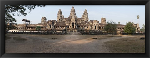 Framed Facade of a temple, Angkor Wat, Angkor, Cambodia Print