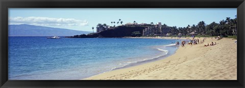 Framed Hotel on the beach, Black Rock Hotel, Maui, Hawaii, USA Print