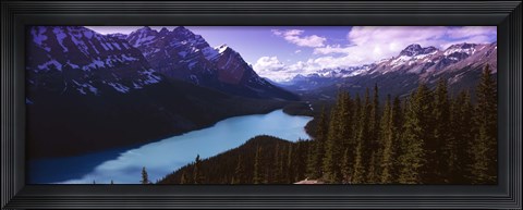 Framed Mountain range at the lakeside, Banff National Park, Alberta, Canada Print