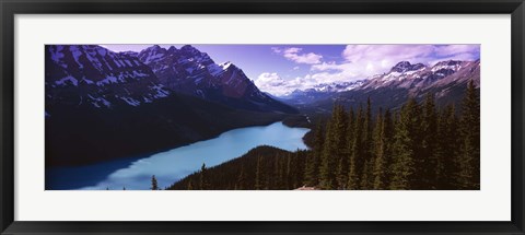 Framed Mountain range at the lakeside, Banff National Park, Alberta, Canada Print