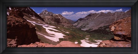 Framed Rock formations, Maroon Bells, West Maroon Pass, Crested Butte, Gunnison County, Colorado, USA Print